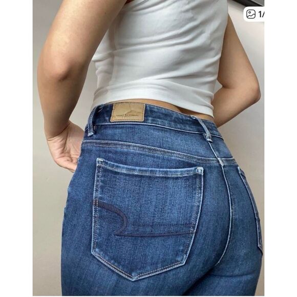 American Eagle High-Rise Stretch Jegging Size 2 Short Faded Blue‎ - Picture 2 of 11